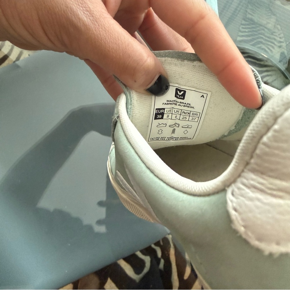 Veja Casual Velcro Sneakers in Sage Green - Picture 9 of 9